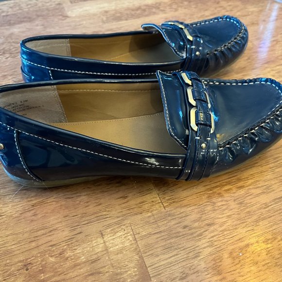 Bass blue patent leather loafers size 8.5 - Picture 2 of 6